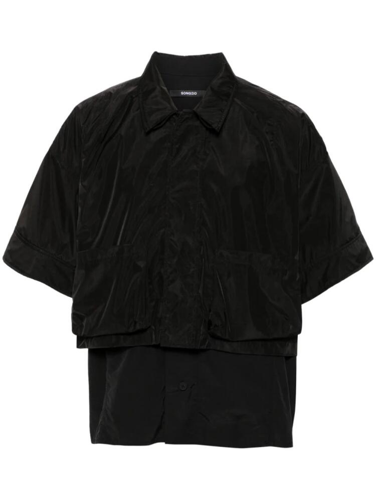 SONGZIO layered cotton shirt - Black Cover