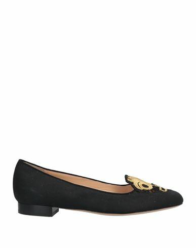 Charlotte Olympia Woman Loafers Black Textile fibers Cover