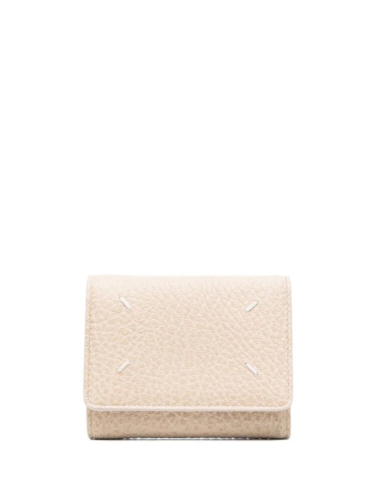 Maison Margiela four-stitch leather wallet - Neutrals Cover