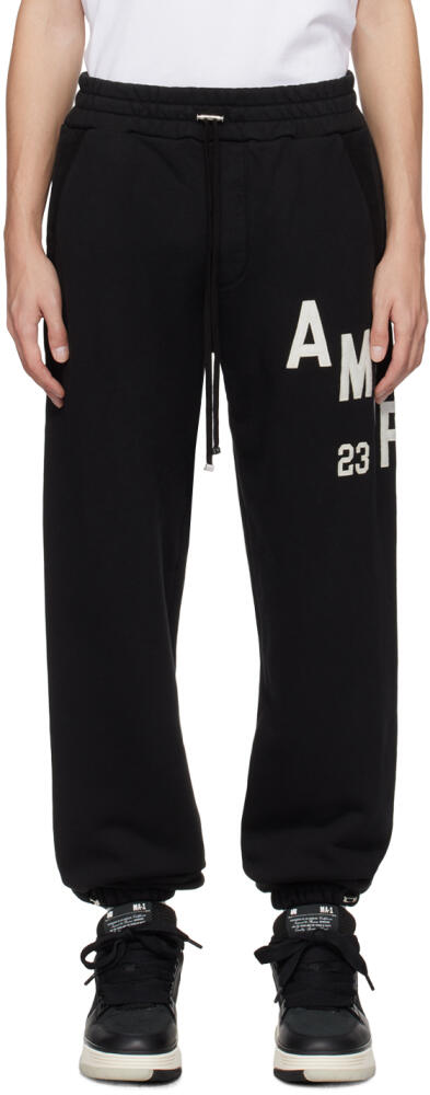 AMIRI Black Appliqué Sweatpants Cover