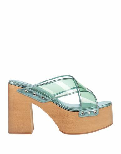 Haus Of Honey Woman Mules & Clogs Turquoise PVC - Polyvinyl chloride, Soft Leather Cover