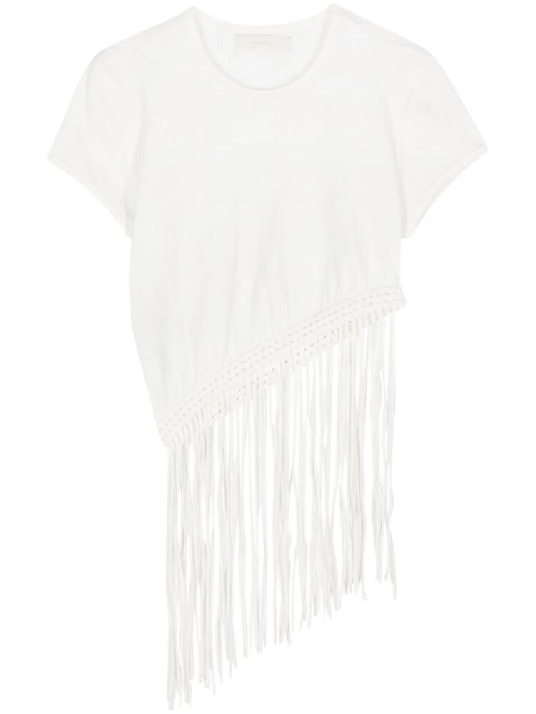 Faithfull the Brand Maceio fringed T-shirt - White Cover