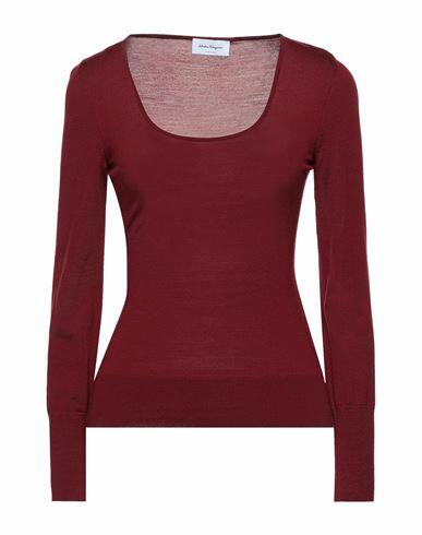 Ferragamo Woman Sweater Burgundy Virgin Wool, Polyamide Cover