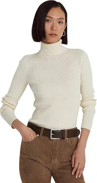 LAUREN Ralph Lauren Turtleneck Sweater (Mascarpone Cream) Women's Sweater Cover