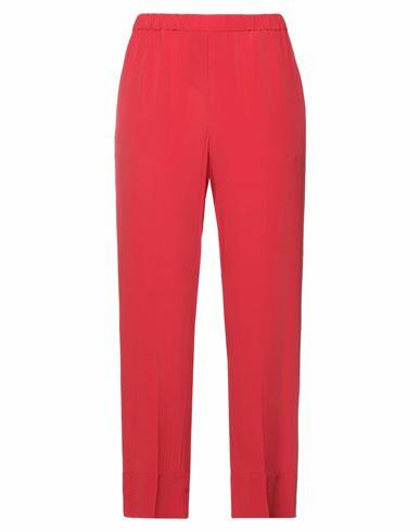 N°21 Woman Pants Red Acetate, Silk, Metal Cover