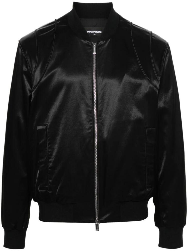 DSQUARED2 Suite satin bomber jacket - Black Cover