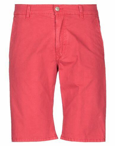 Grey Daniele Alessandrini Man Shorts & Bermuda Shorts Red Cotton, Elastane Cover