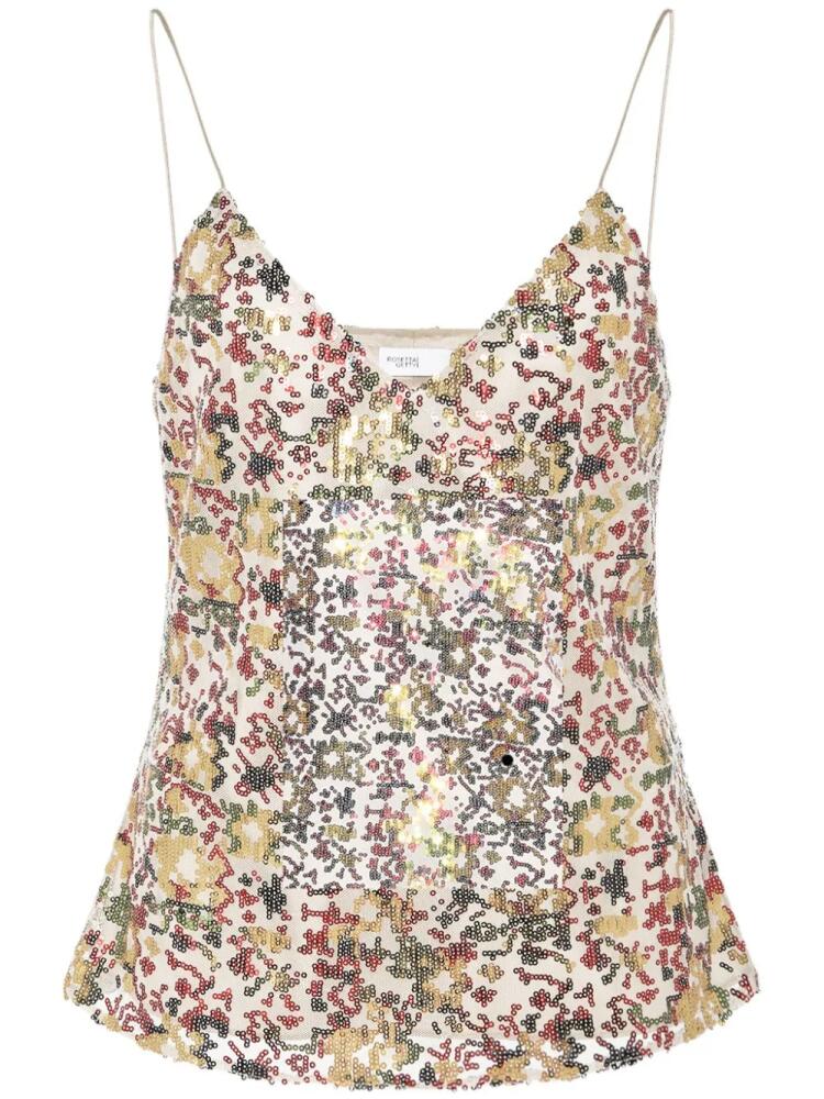 Rosetta Getty sequin V-neck camisole - Neutrals Cover