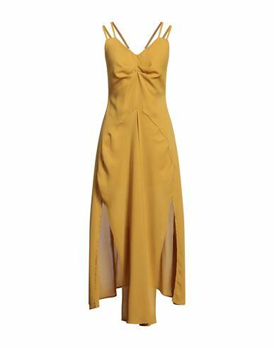 Relish Woman Maxi dress Mustard Polyester Cover