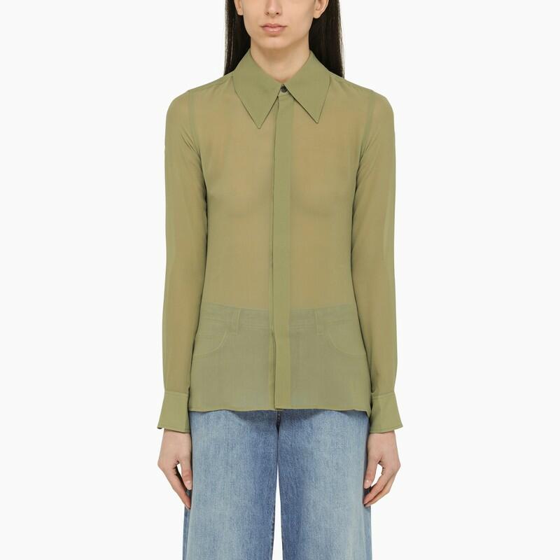 Ami Paris Olive green silk shirt Cover