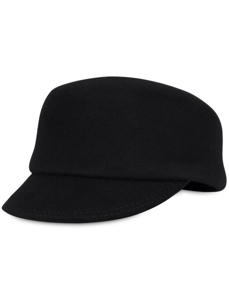 Alberta Ferretti logo-plaque baker boy cap - Black Cover