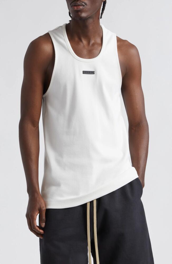 Fear of God Rib Stretch Cotton Tank Top in White Cover