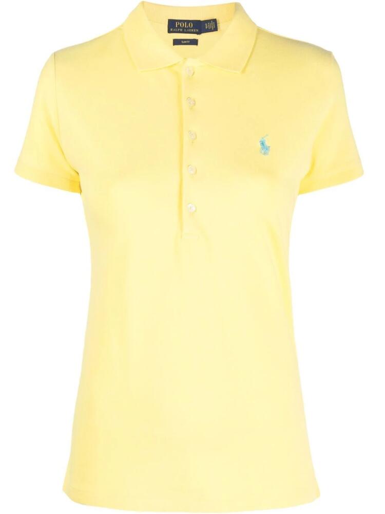 Polo Ralph Lauren Julie logo-embroidered polo shirt - Yellow Cover