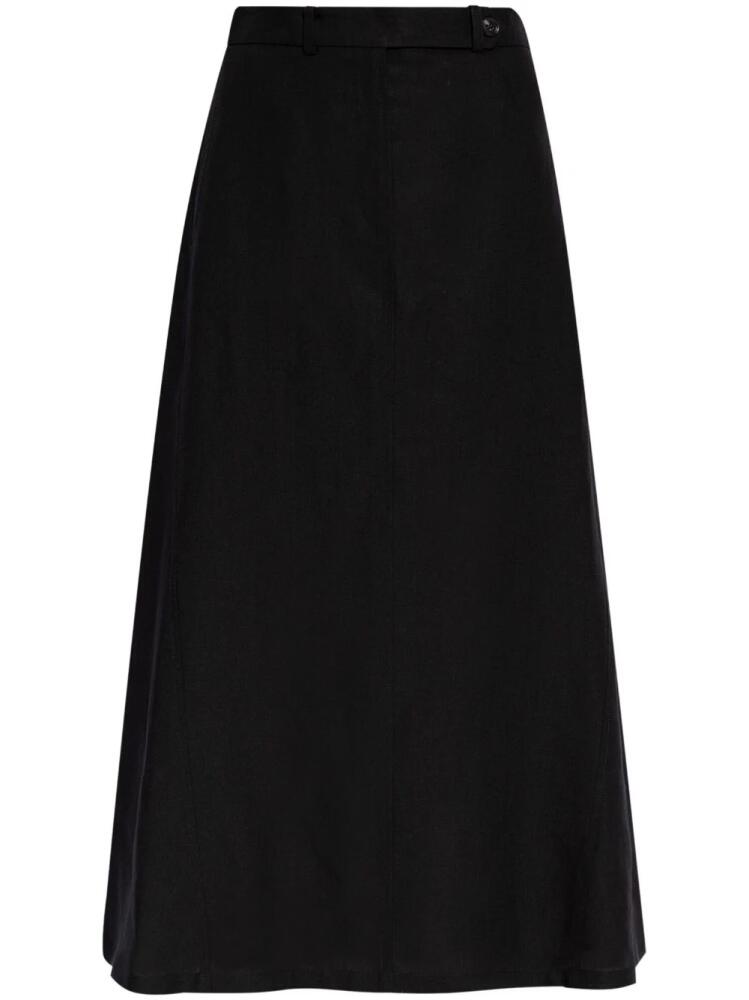 Paul Smith a-line linen maxi-skirt - Black Cover