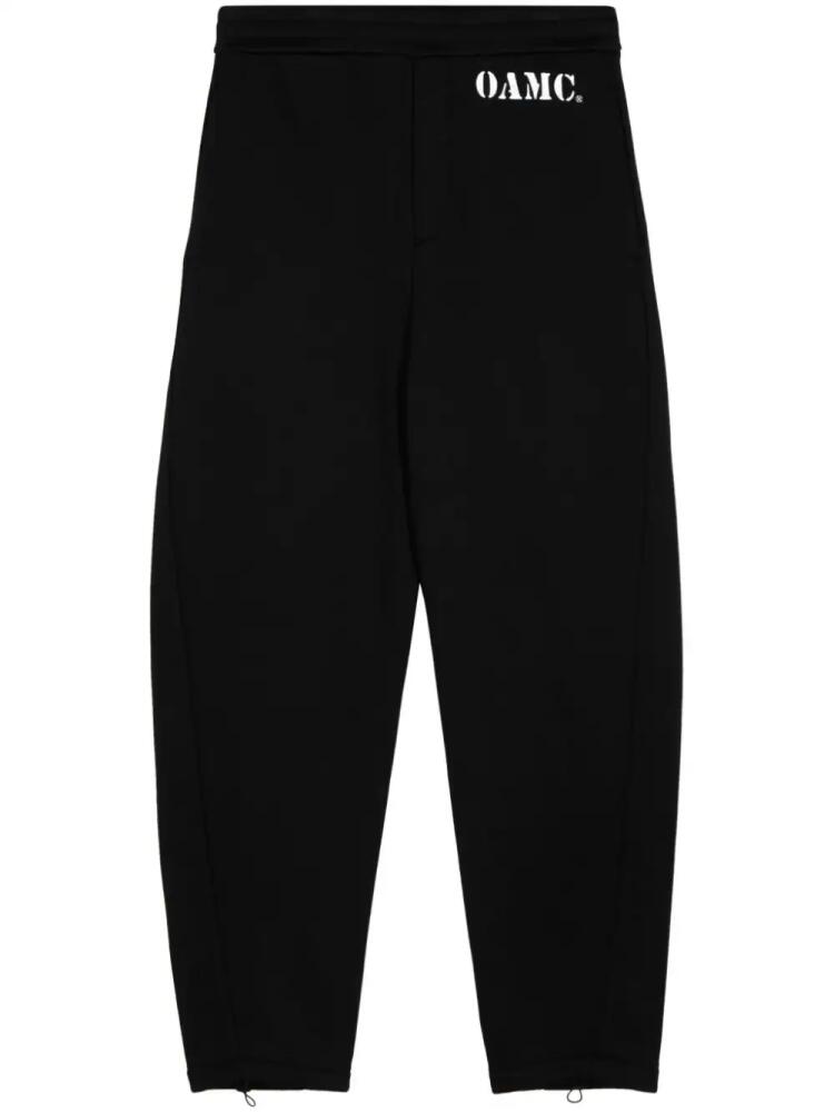 OAMC Geo organic cotton track pants - Black Cover