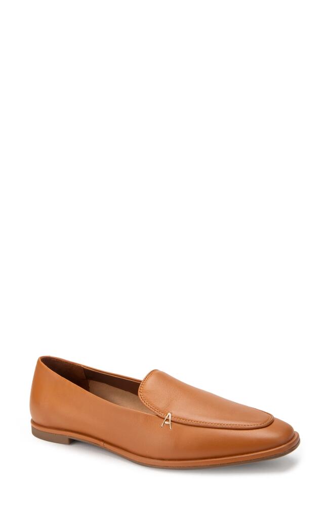 Aerosoles Neo Square Toe Loafer in Tan Leather Cover