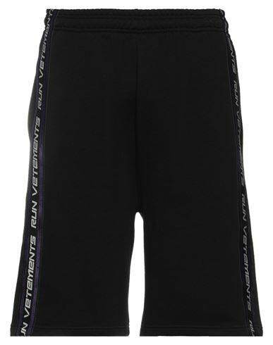 Vetements Man Shorts & Bermuda Shorts Black Cotton, Polyester Cover