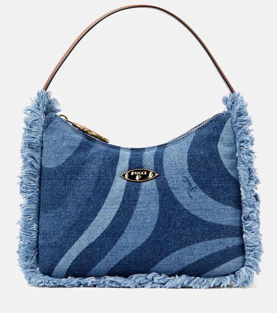 Pucci Marmo fringed denim shoulder bag Cover