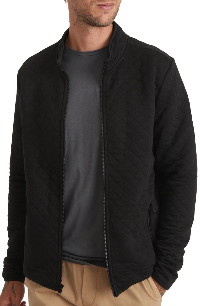 Marine Layer Corbet Quilted Knit Jacket in Black Heather Cover