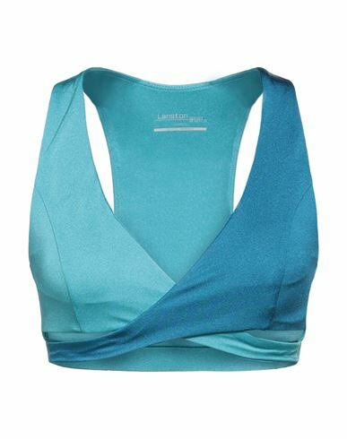 Lanston Sport Woman Top Azure Polyamide, Lycra Cover