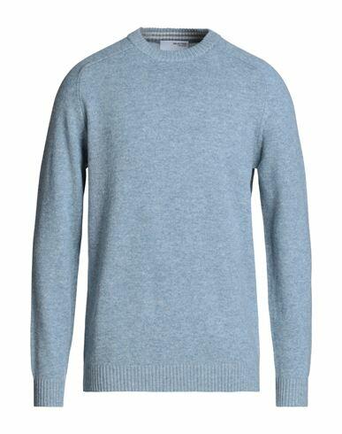 Selected Homme Man Sweater Sky blue Lambswool Cover