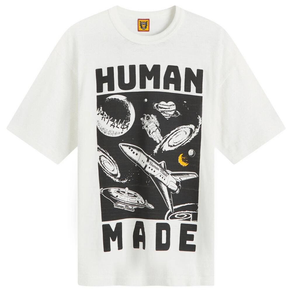 Human Made Men's Space Print T-Shirt in White Cover