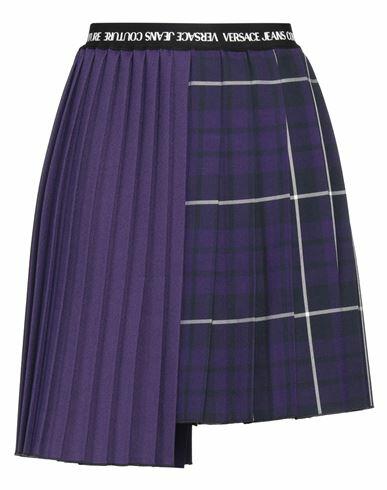 Versace Jeans Couture Woman Mini skirt Purple Polyester, Viscose Cover