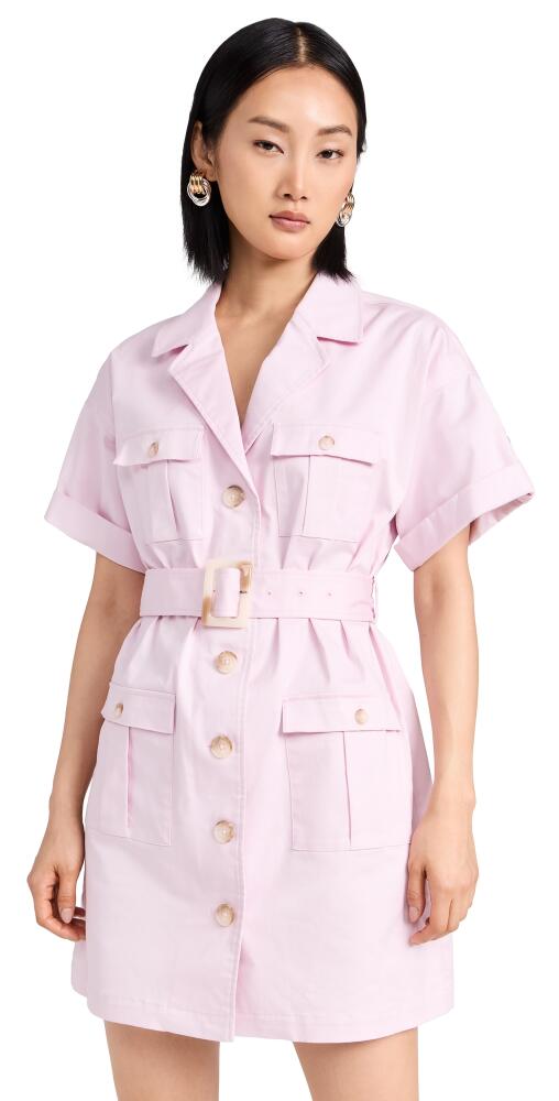 L'AGENCE Everest Safari Shirtdress Lilac Snow Cover