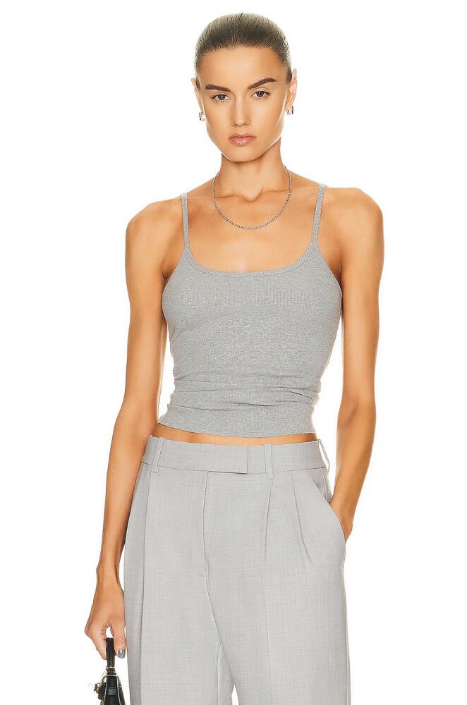 Eterne Thin Strap Fitted Tank Top in Grey Cover