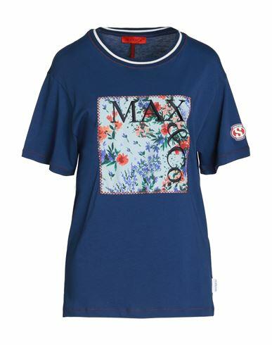 Max & co. With Superga Woman T-shirt Navy blue Cotton Cover