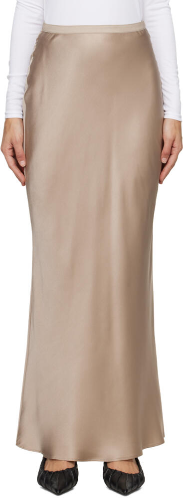 ANINE BING Taupe Bar Maxi Skirt Cover