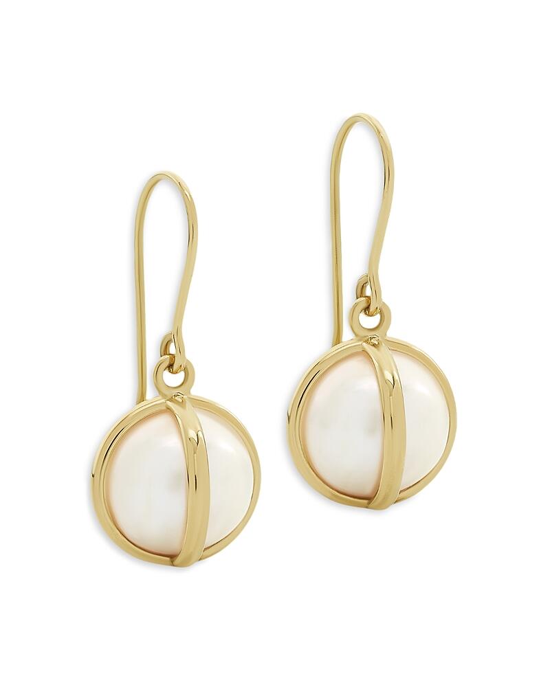 L. Klein 18K Yellow Gold Celeste Cultured Freshwater Pearl Drop Earrings Cover