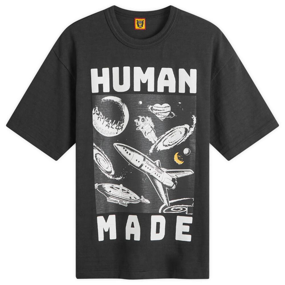 Human Made Men's Space Print T-Shirt in Black Cover