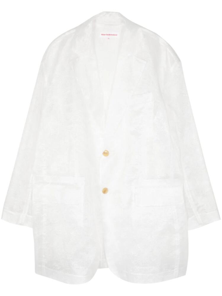 Walter Van Beirendonck Moon single-breasted blazer - White Cover