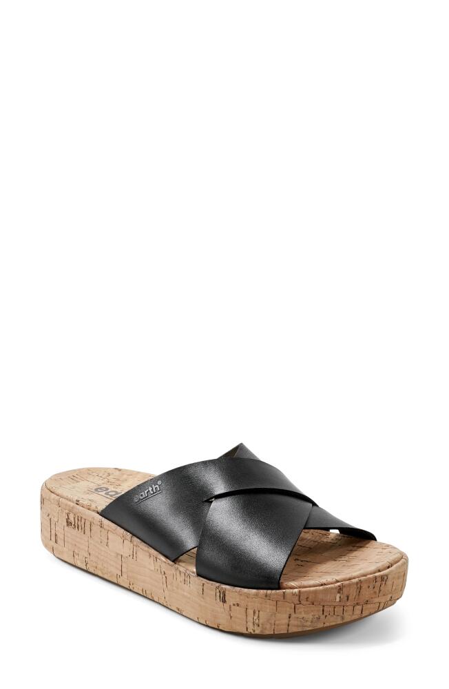 Earth Scout Platform Slide Sandal in Black Cover