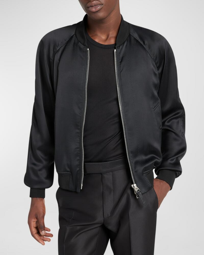 TOM FORD Men's Cady Viscose Bomber Jacket Cover