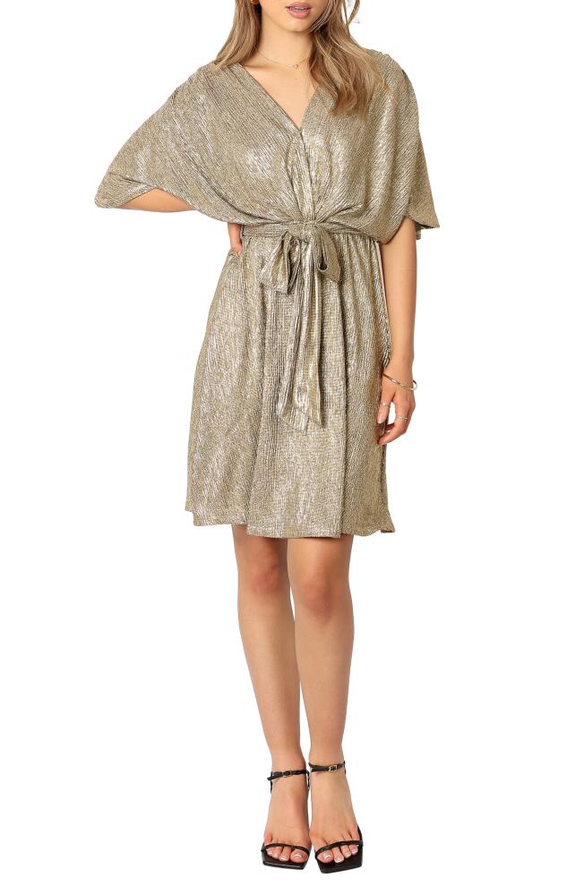 Petal & Pup Vivid Crinkle Metallic Dress in Gold Cover