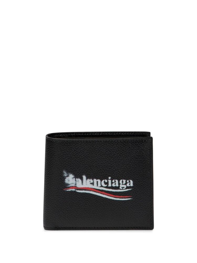 Balenciaga logo-print wallet - Black Cover