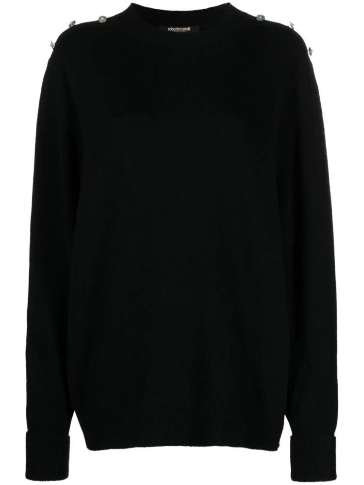 Roberto Cavalli stud-embellished crew-neck jumper - Black Cover