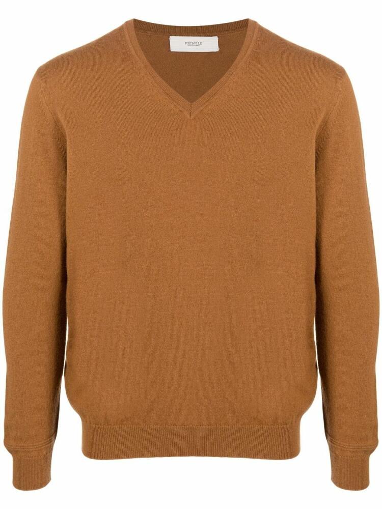 Pringle of Scotland V-neck cashmere jumper - Brown Cover