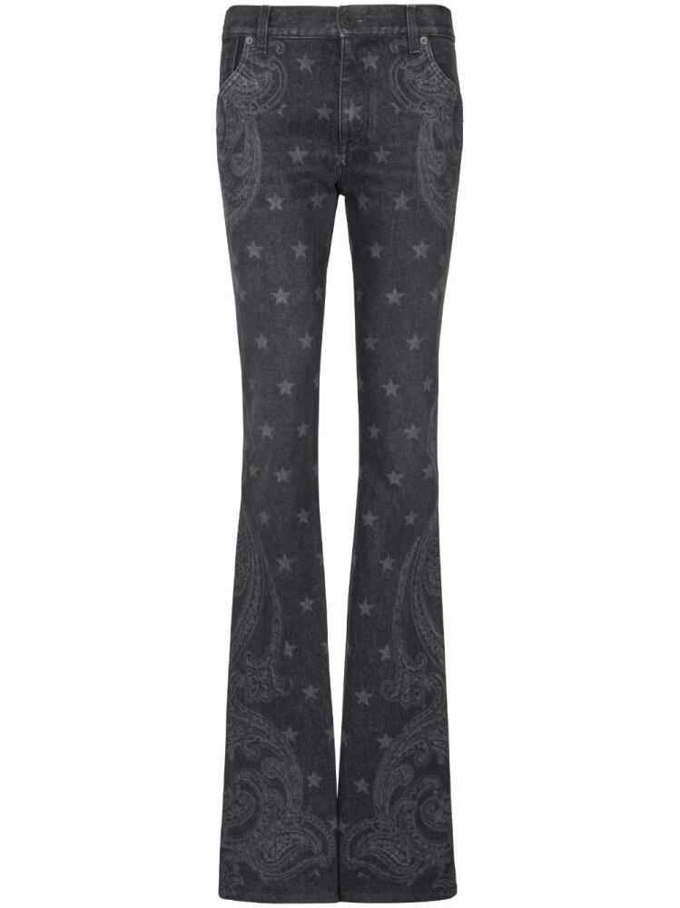 Balmain star-print bootcut mid-rise jeans - Black Cover