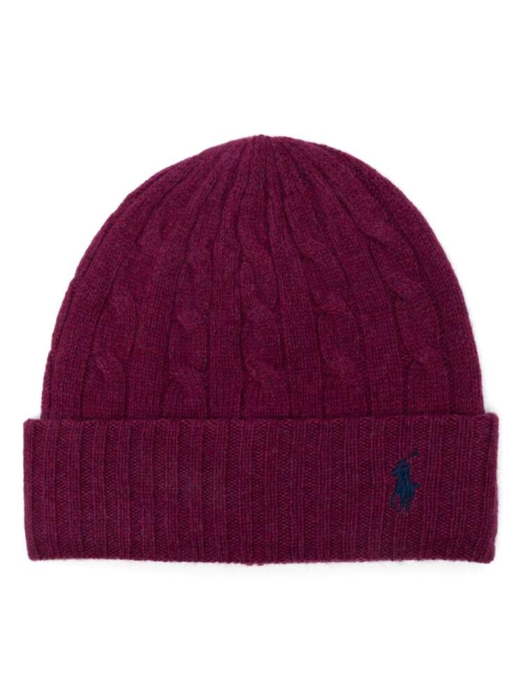 Polo Ralph Lauren cable-knit beanie - Purple Cover