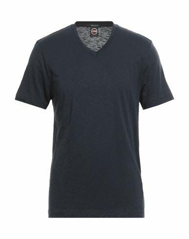 Colmar Man T-shirt Midnight blue Cotton, Modal Cover