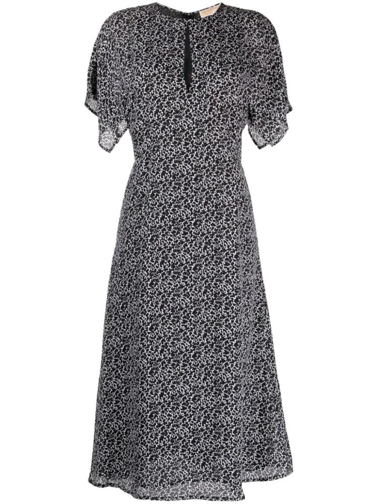 Michael Kors abstract-print midi dress - Black Cover