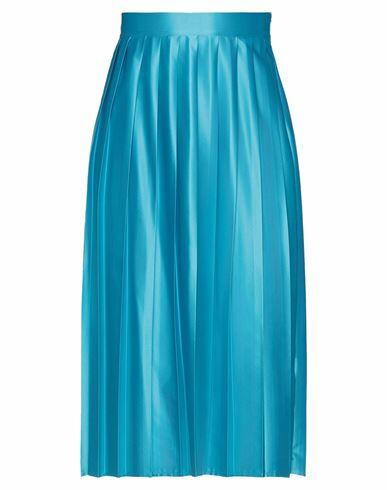 Kaos Jeans Woman Midi skirt Turquoise Polyester, Elastane Cover