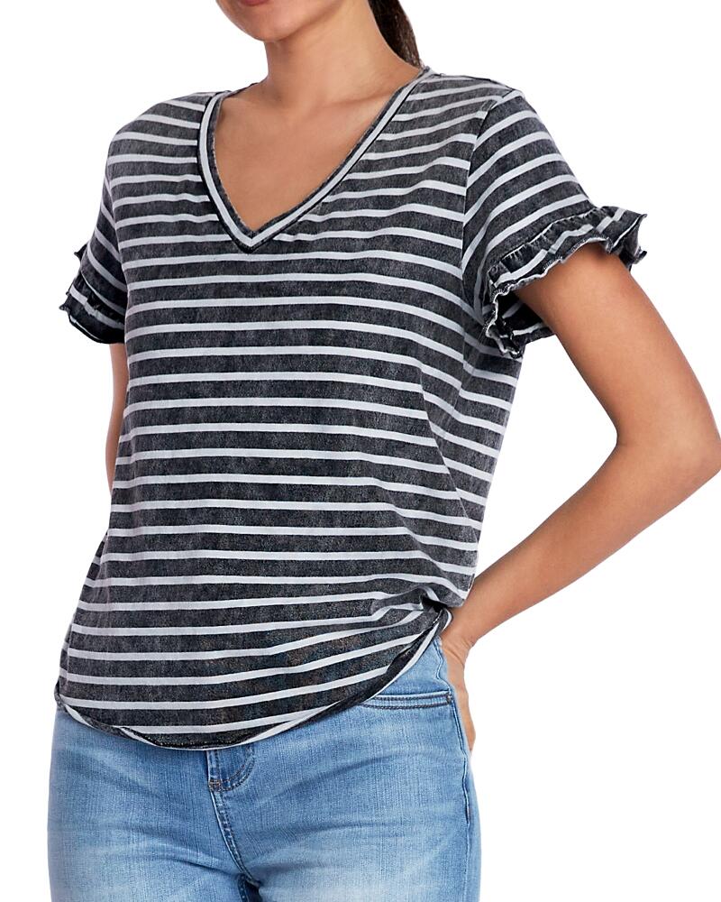 Billy T Ruffled V Neck Tee Cover