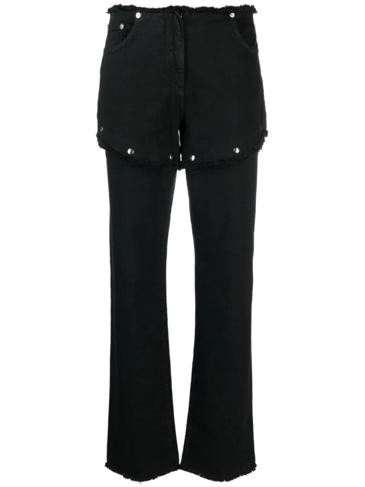 1017 ALYX 9SM Snap Off frayed straight-leg jeans - Black Cover