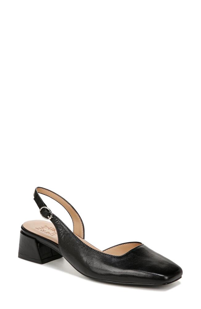 Naturalizer Jayla Half d'Orsay Slingback Pump in Black Leather Cover