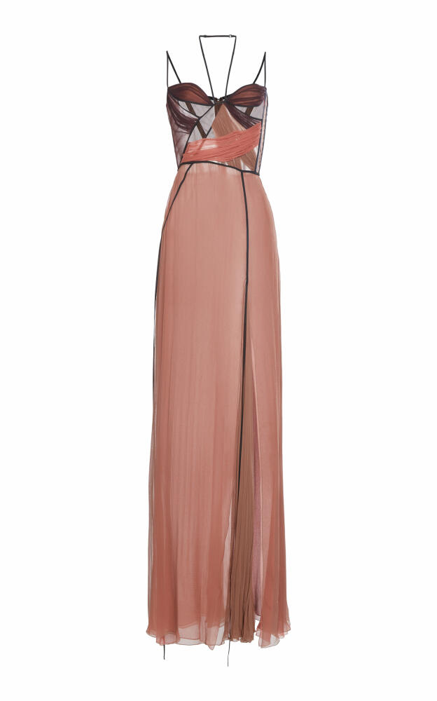 Nensi Dojaka - Mae Draped Silk Corset Gown - Pink Cover