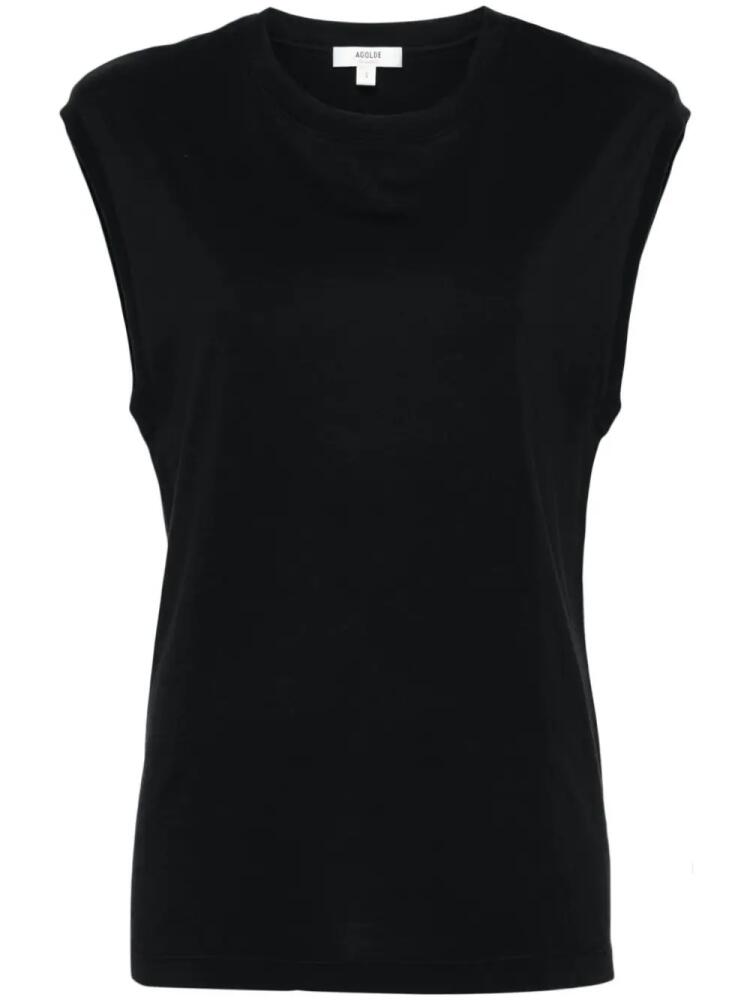 AGOLDE crew-neck cotton tank top - Black Cover